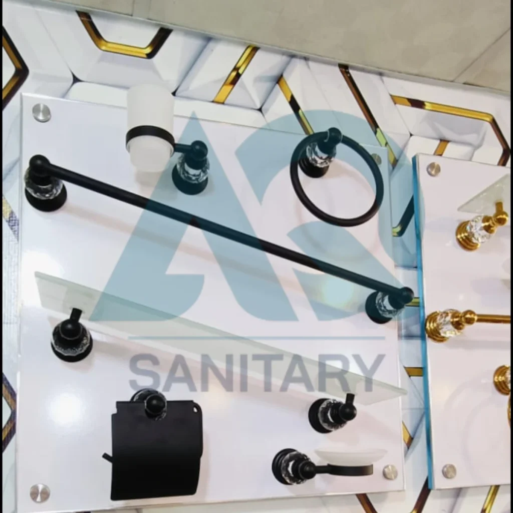 Black Bathroom Accessories Set