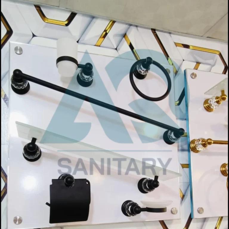 Black Bathroom Accessories Set