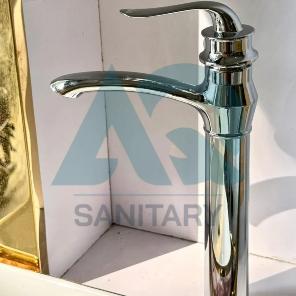 Tall Chrome Basin Mixer Tap – Elegant Single Lever Design
