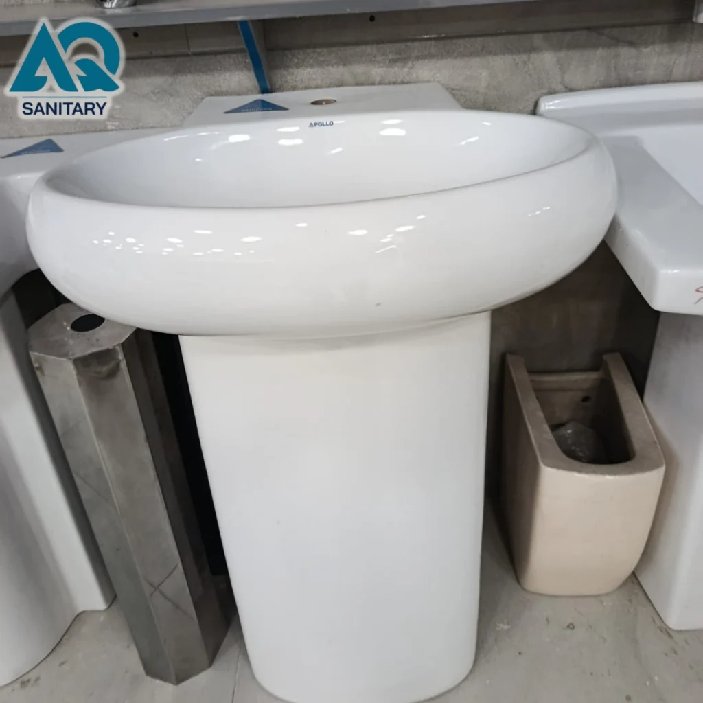 Luxury Round Pedestal Wash Basin - Modern Bathroom