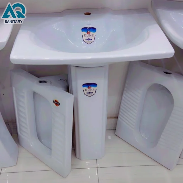 Square Pedestal Wash Basin - Modern Ceramic Bathroom